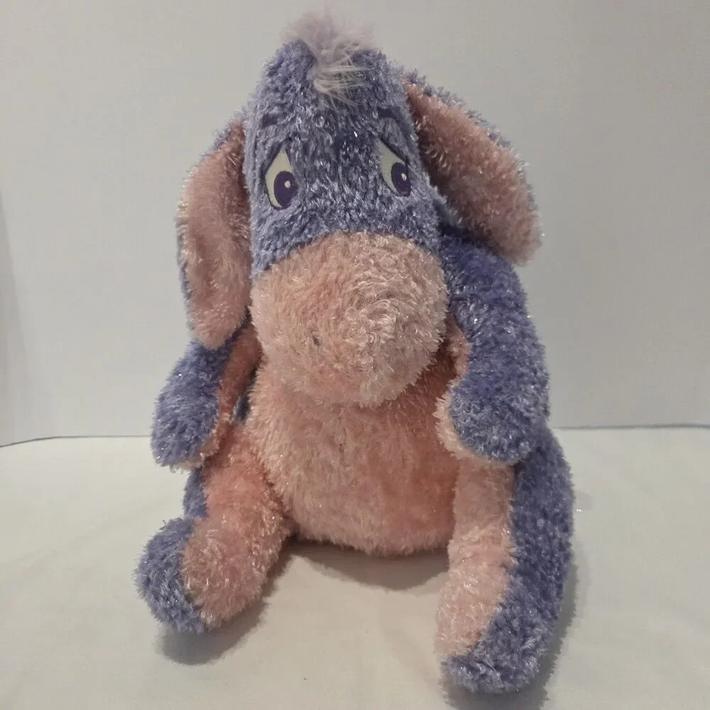 Disney Store EEYORE Sugar Sweet Pink Purple Sparkle Plush 12